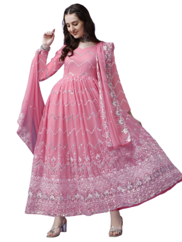 Women Georgette Stitched Anarkali Gown