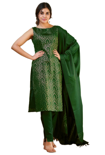 Silk Kurta Pant Dupatta Set