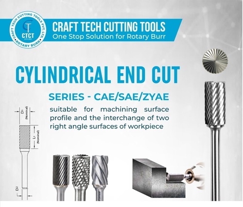 Tungsten Carbide Rotary Burr Cylindrical End Cut 6mm To 25 Mm