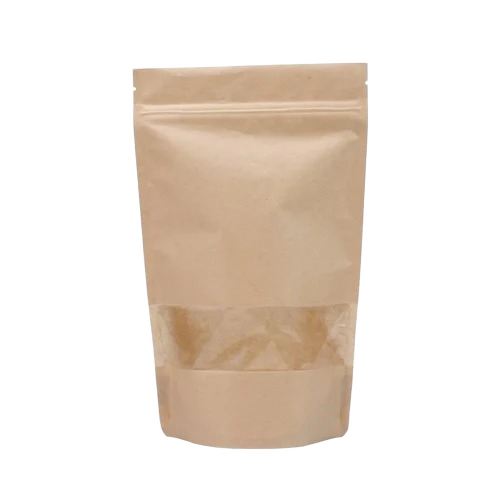 Kraft Stand Up Pouch With Window