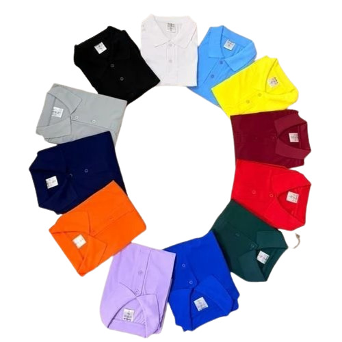 Men Collar T Shirt - Color: Multicolor