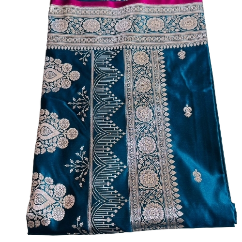 Banarasi Pure Chiniya Silk Saree - Silk, Regular Fit, Embroidered | Light Weight, Breathable, Elegant Design