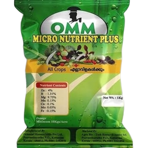 Omm Micro Nutrient Plus - Liquid, Green, 10kgs/Acre | Plant Growth, Soil Enrichment, Foliar Application, Fast Absorption, Strong Roots, Disease Resistance