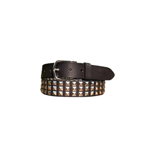Leather Pyramid Studded Belt