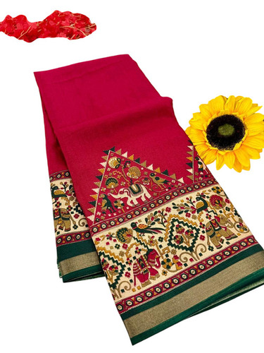 Lehriya With Patola And Bandhani Original Ikkat Saree - Material: Mul Mul Cotton