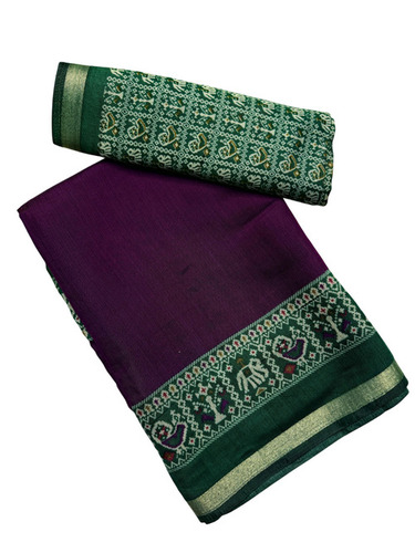 Soft Black Dola Silk Saree With Pen Kalamkari Design - Color: Multi Color