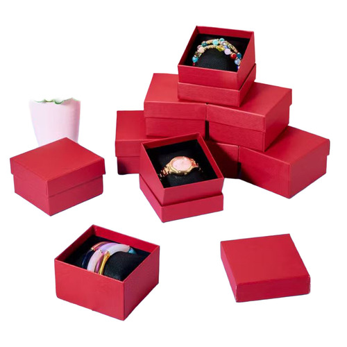 Wrist Watch Cardboard Packaging Box - Color: Red
