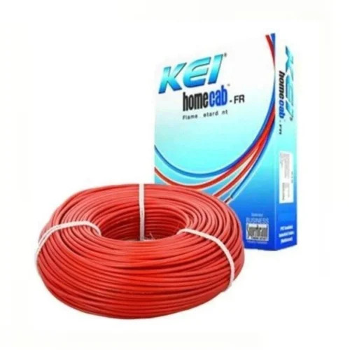Kei 1Sqmm X 90Mtr Single Core Fr-Pvc Insulated Wire Cable - Color: Red