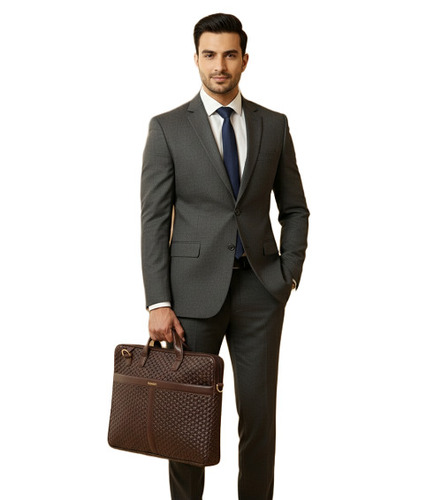 ENSAC Brown Chatai Textured Laptop Bag