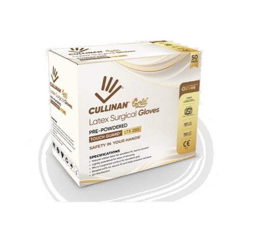 Cullinan Gold Latex Sterile Surgical Gloves Powdered - Color: White