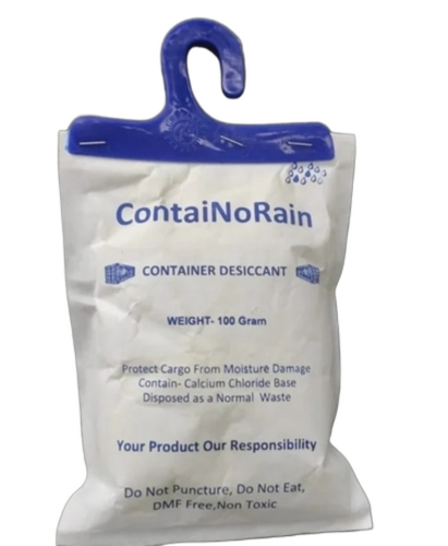 100gm Container Desiccant Bag With Hanger - Color: White
