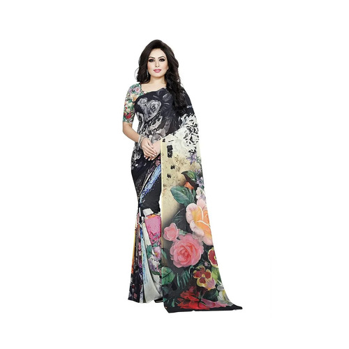 Floral Printed Cotton Saree