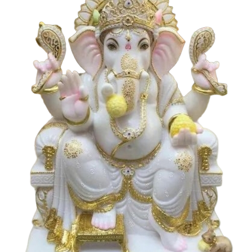 White Marble Lord Ganesha Statue