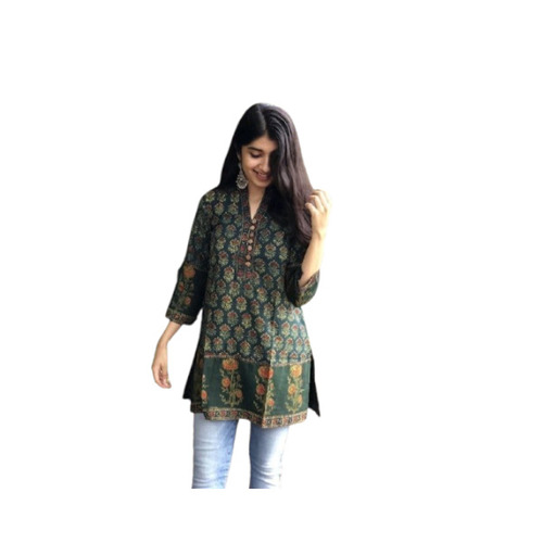 Kalamkari Printed Short Kurti