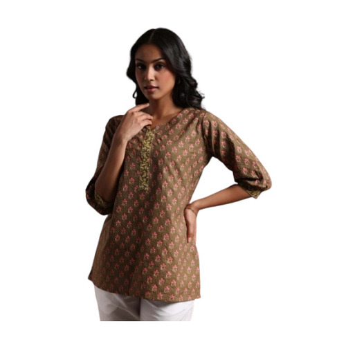 Printed Cotton Short Kurti