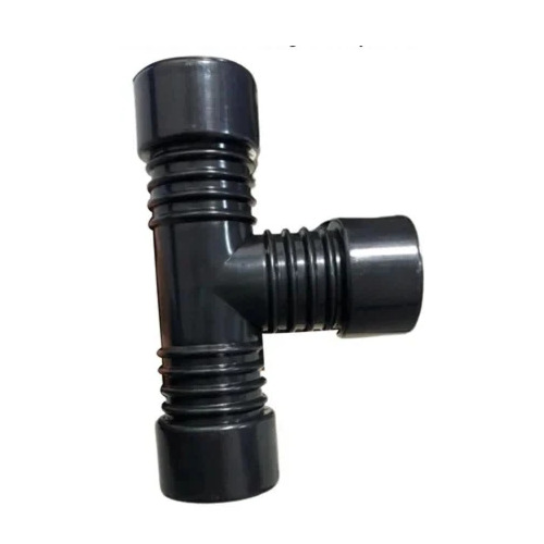 Black Double Wall Corrugated Pipe Fittings Tee - Application: Construction