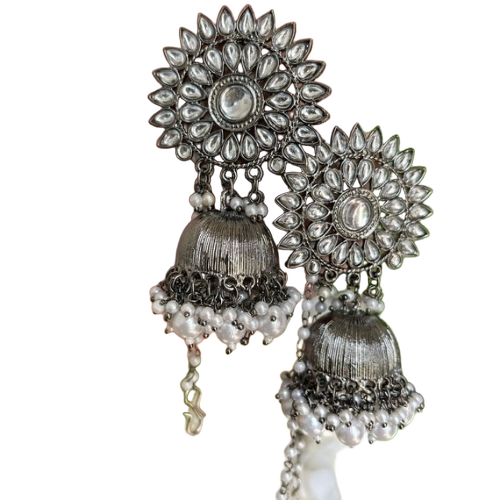 Ladies Alloy Oxidised Earring