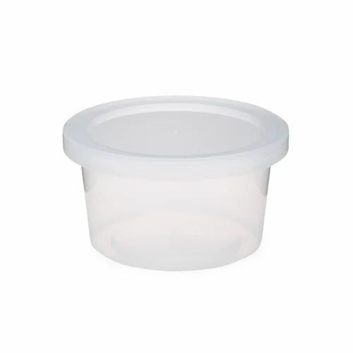 White Round Plastic Container