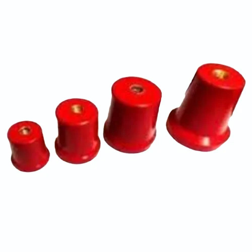 70X12 Mm Red Conical Busbar Insulator - Application: Electrical Panels