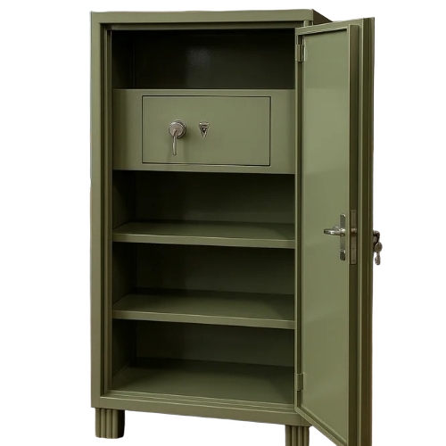 Mild Steel Almirah - 2 Door, 4 Shelves, Paint Coated | Corrosion Resistant, Rust Proof, Durable, Fireproof Standard