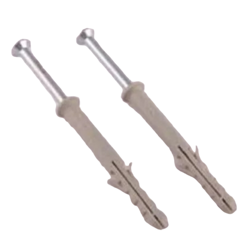 Nylon Frame Fixing Fasteners - MS Nylon M6 X 60 mm Silver Powder Coated | Corrosion Resistant Rust Proof Durable