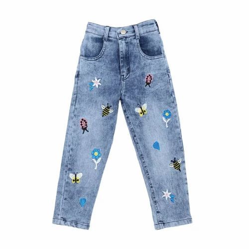 Girls Blue Denim Jeans By C & V Impex Pvt Ltd