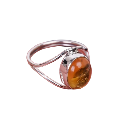 925 Sterling Silver Citrine Gemstone Ring Dainty Ring