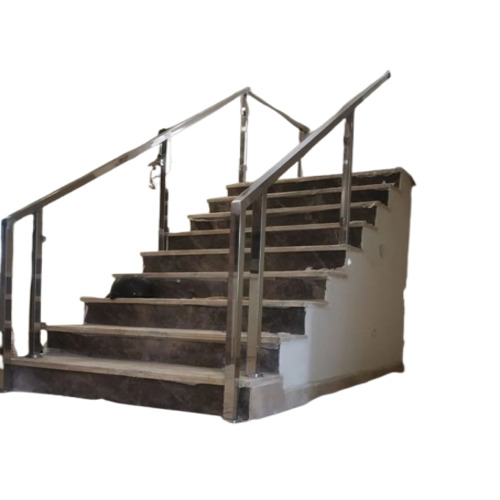 Exterior Staircase Railing - Stainless Steel SS 202 Silver | Good Quality Custom Size