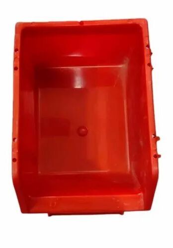 Red Plastic Storage Bin