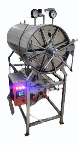 300 Litre Stainless Steel Horizontal Autoclave - Color: Silver