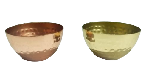 Decorative Metal Candle Jar - Color: Golden