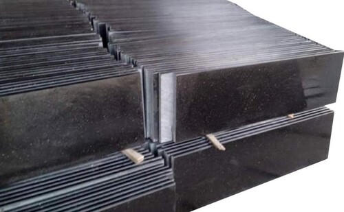 Black Galaxy Granite Step Slab