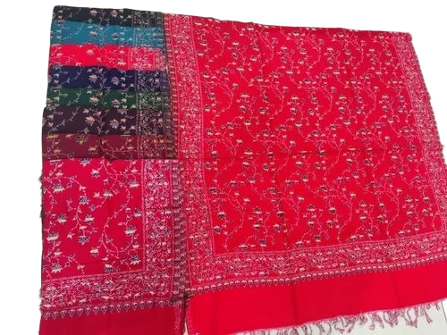 Sona Jaal Shawl - Color: Red