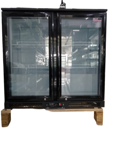 Electric Back Baar Chiller Double Door - Color: Black