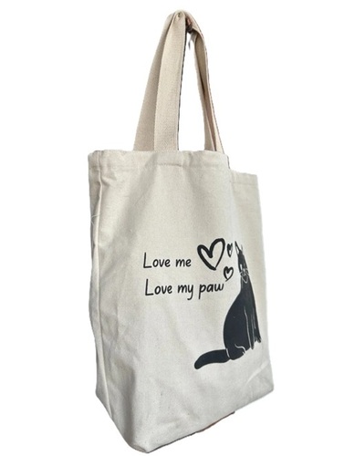 Handled Cotton White Bags