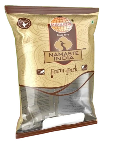 Laminated Rice Packaging Pouch - Glossy Printed Rectangular Brown Waterproof Sealed Eco Friendly