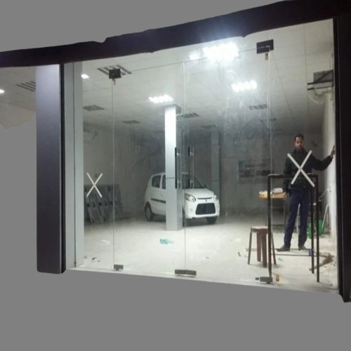 Swing Glass Door - 108 Inch Height Multicolor Finished Surface | Office Entry Swing Door Custom Size