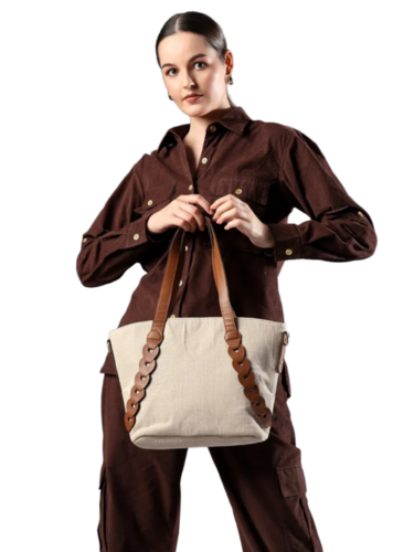 Ensac Women Beige Handbag