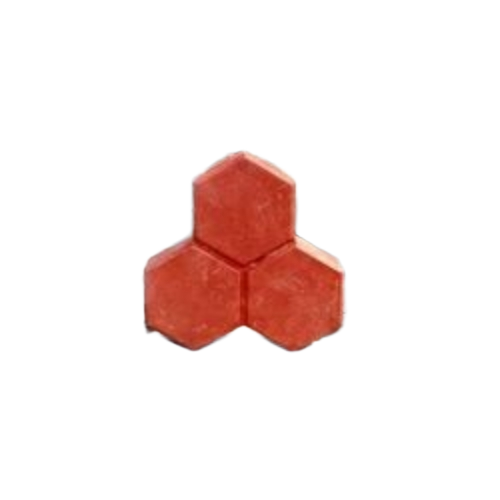 Red Trihex Groove Interlocking Blocks