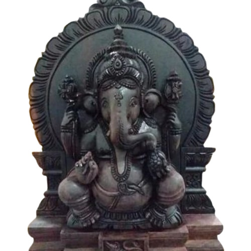 Black Ganesh Marble Statue