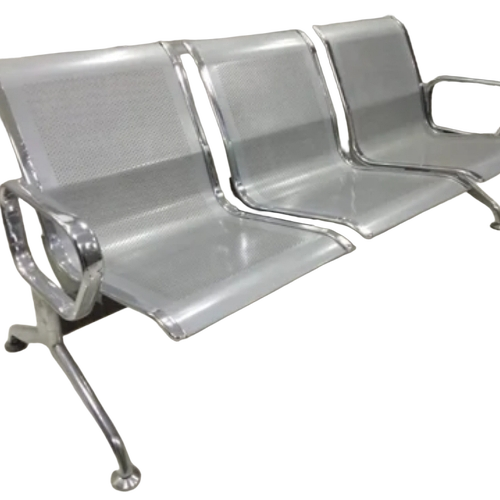 Mild Steel Three Seater Waiting Chair