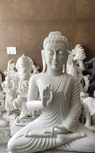 Marble White Buddha Statue