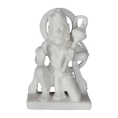 White Marble Hanuman Statue