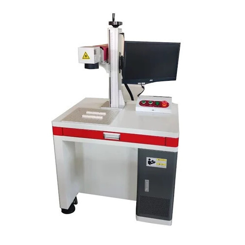 50W Fiber Laser Marking Machine - Color: White