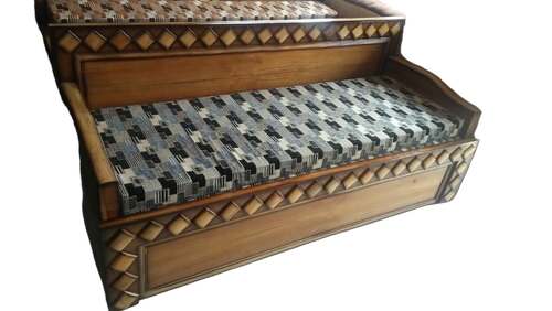 Brown Wood Sofa Cum Bed
