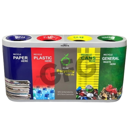 Gfg Color Coded Quattro FRP Dustbin
