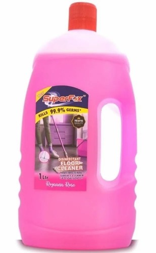 Super Fox Floor Cleaner - Chemical Liquid, 1 Liter, Pink | Quick Shine, Antibacterial, Long Lasting Protection