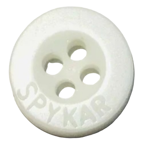 White Polyester Garment Button