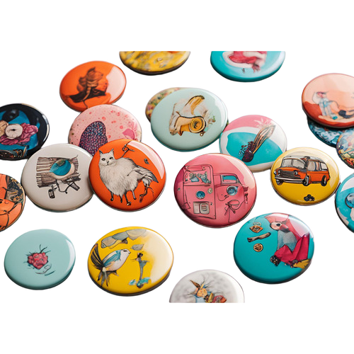 Button Badges - Badge Type: Pin