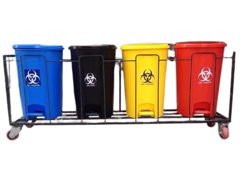 Plastic Waste Bins With M.S.Stand - Automation Grade: Manuel
